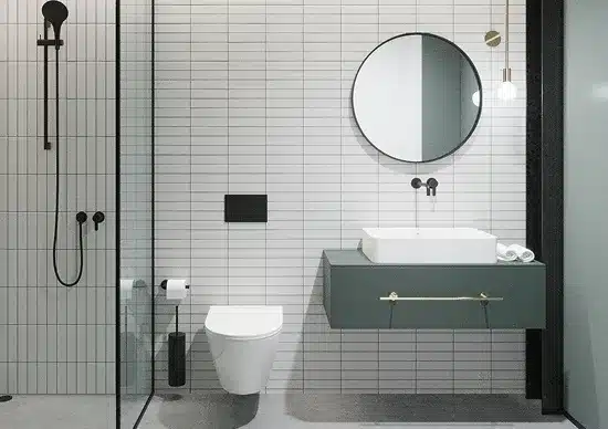 Velocity Palácio – bathroom with walk-in shower