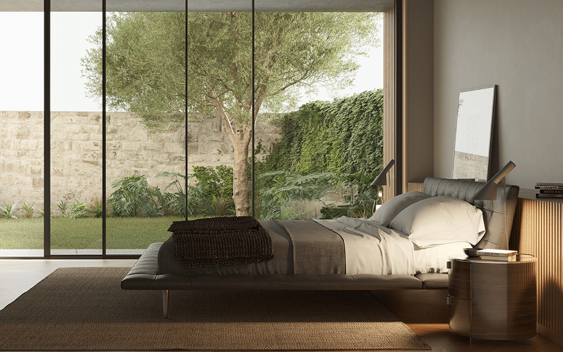 Velocity Bohemia – bedroom with garden view