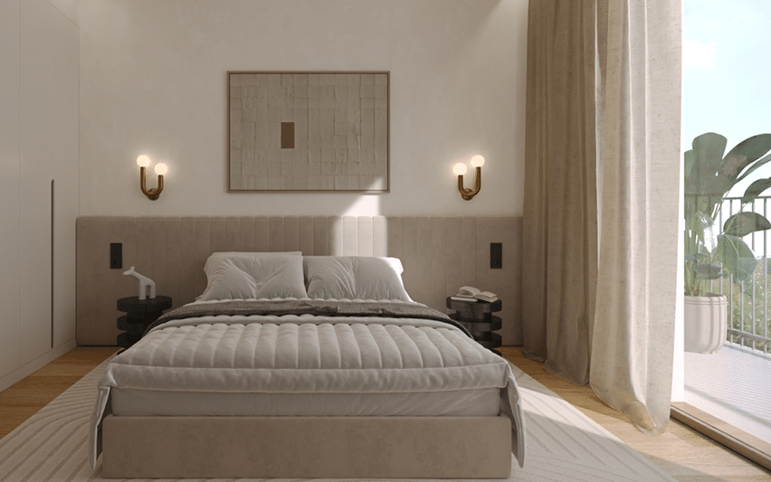 Velocity Pulse – bedroom with balcony door