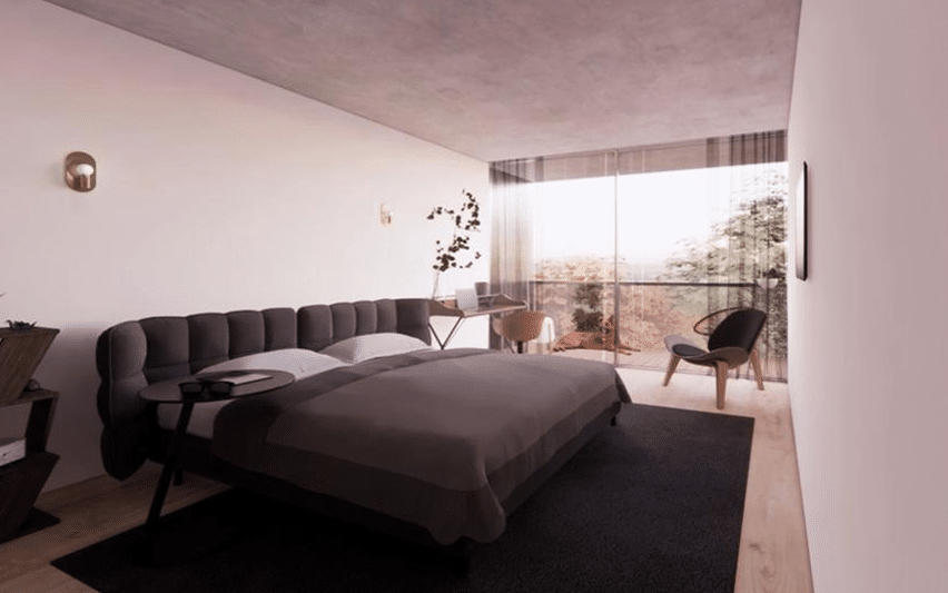 Velocity Next – bedroom with balcony